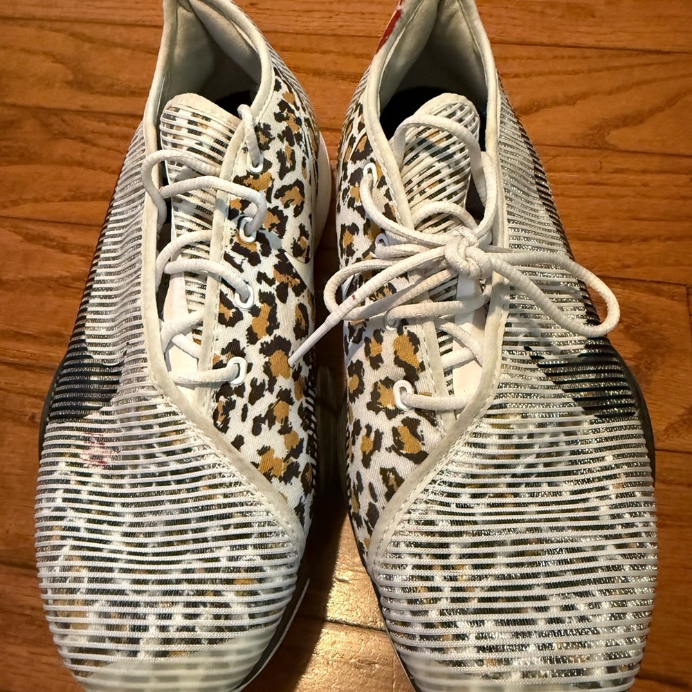 Nike Striped Sneakers in White and Black